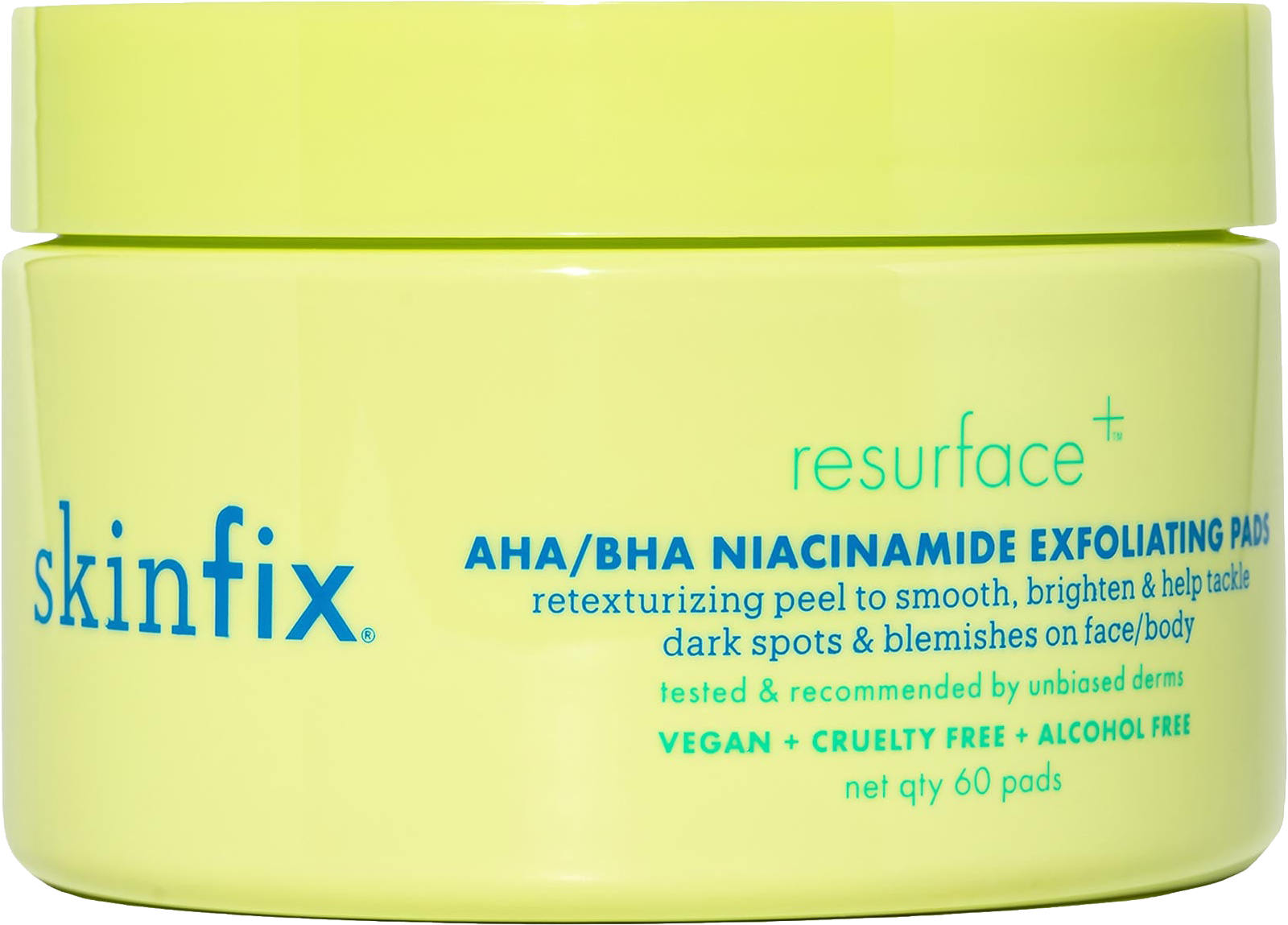 Resurface+ AHA/BHA Niacinamide Exfoliating Pads for Face and Targeted Body