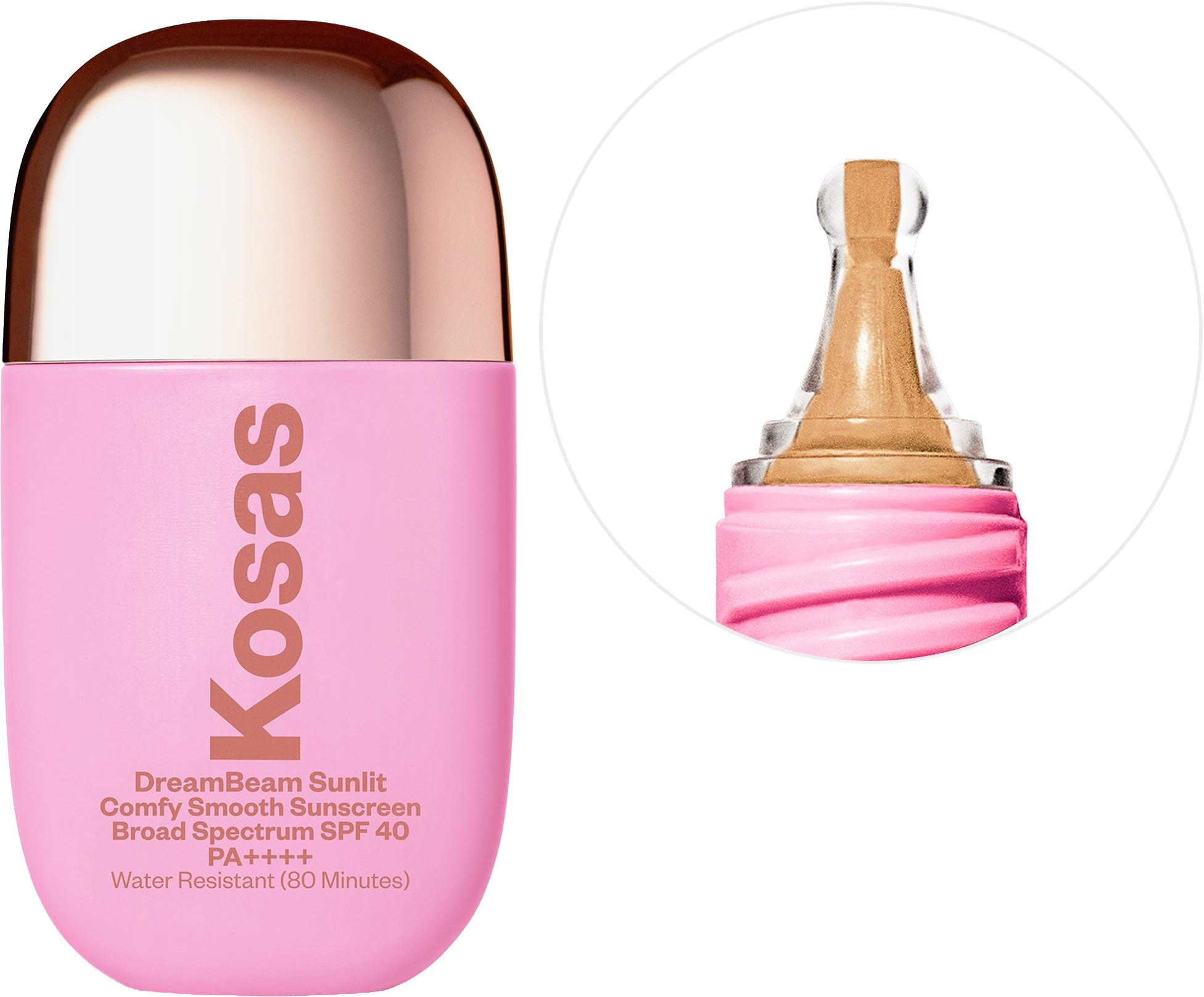 DreamBeam Silicone-Free Mineral Sunscreen SPF 40 with Ceramides and Peptides