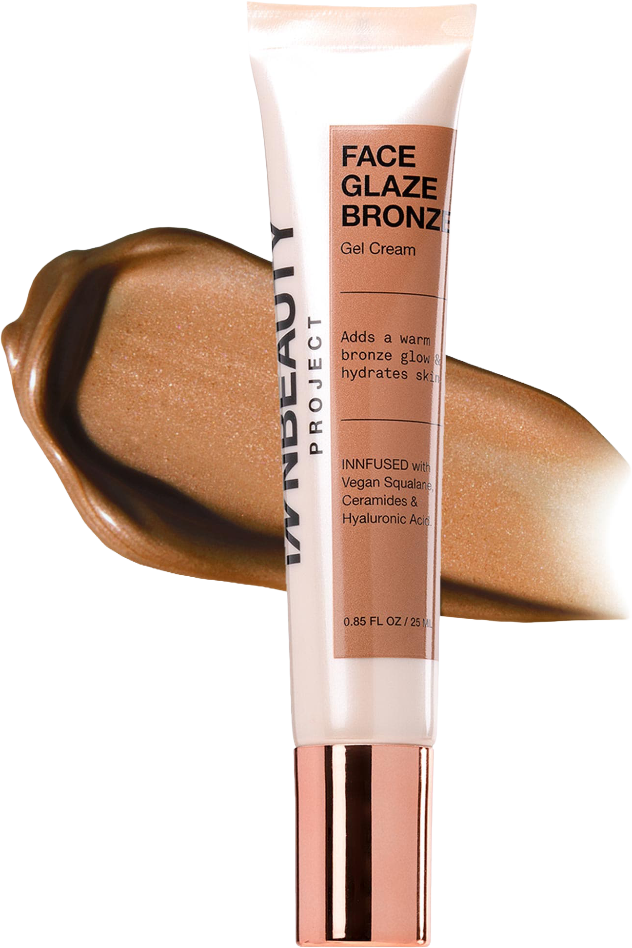 Bronze Face Glaze Gel Cream with Squalane, Ceramides & Hyaluronic Acid
