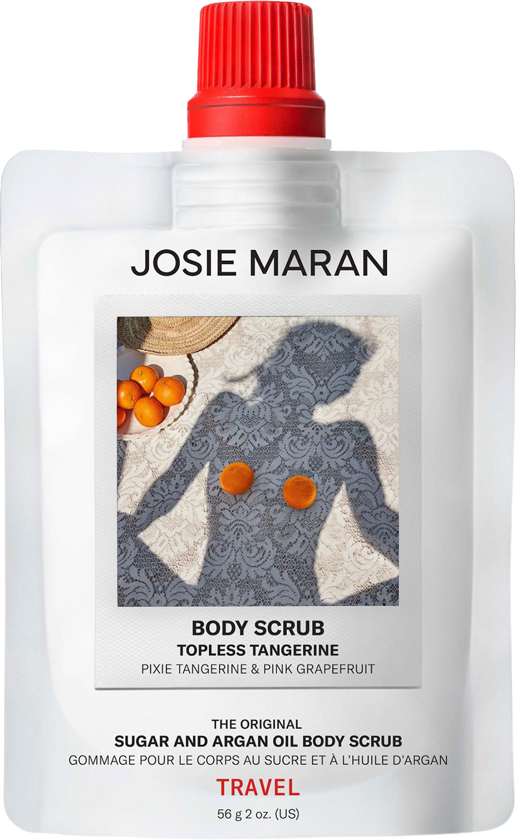 Mini Topless Tangerine - Argan Oil + Sugar Balm Refillable Exfoliating Body Scrub