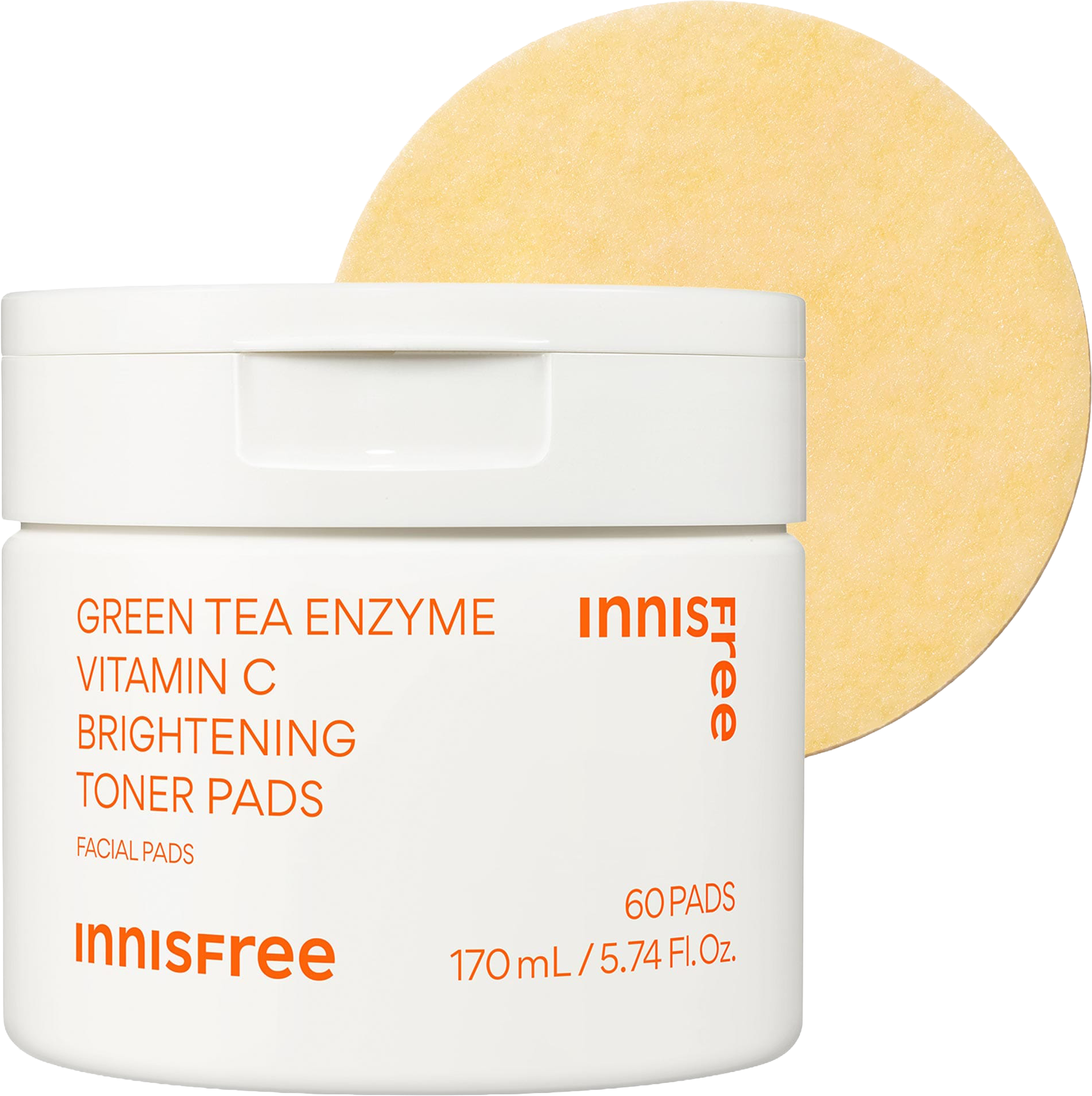 Daily Vitamin C Korean Brightening Toner Pads with Niacinamide for Dark Spots​