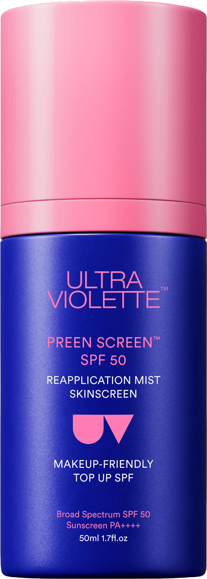 Preen Screen SPF 50 Facial Sunscreen Mist With Niacinamide
