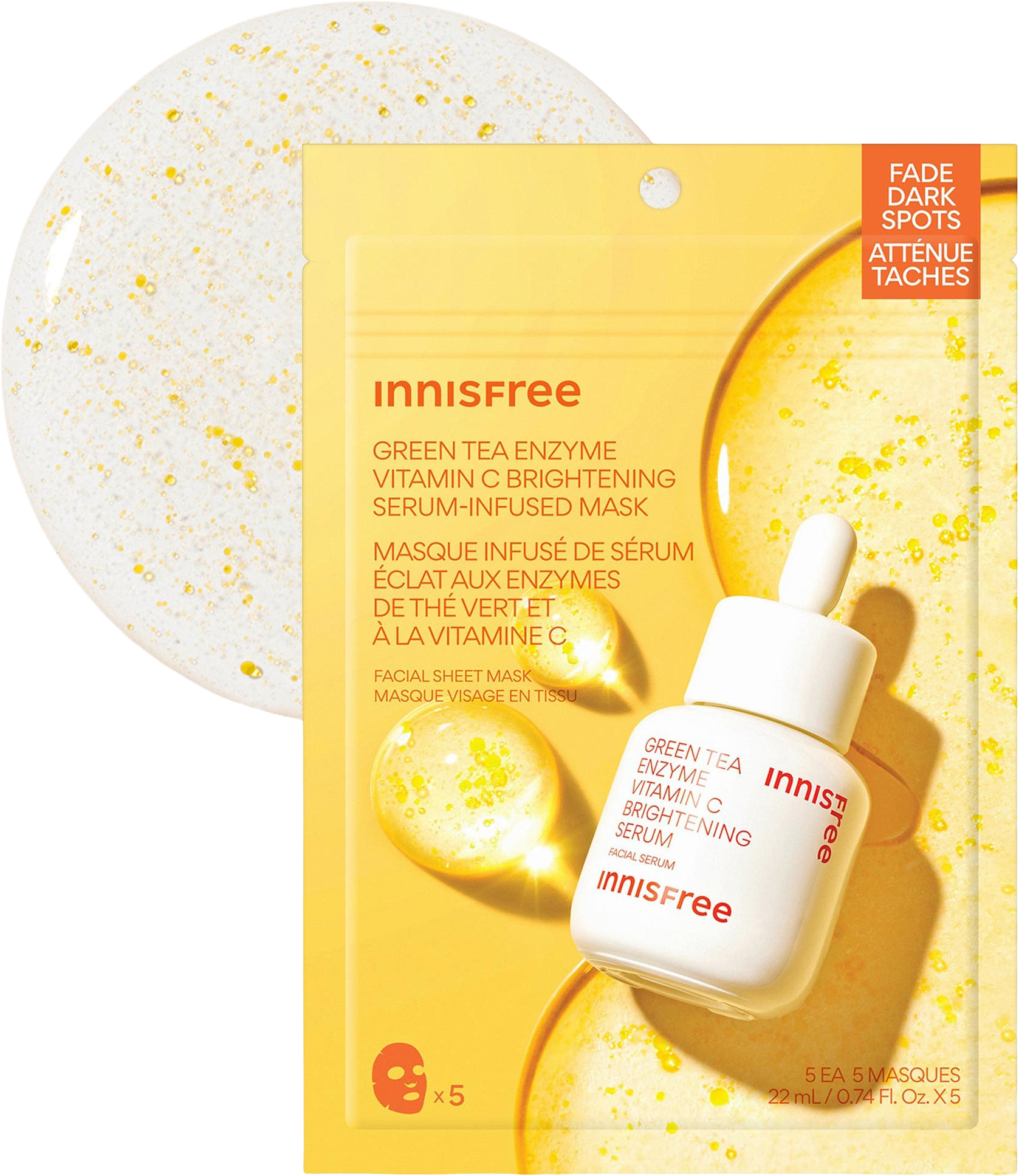 Vitamin C Brightening Serum-Infused Mask for Dark Spots