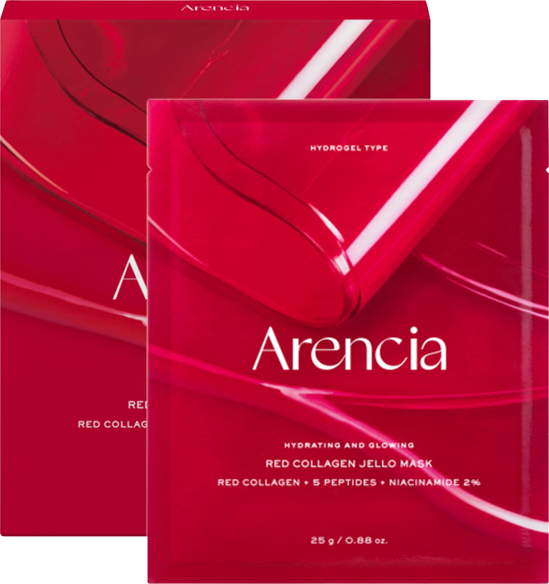 Red Collagen Pore-Tightening Jello Mask (4-Pack) with Red Collagen, Niacinamide, and Peptides
