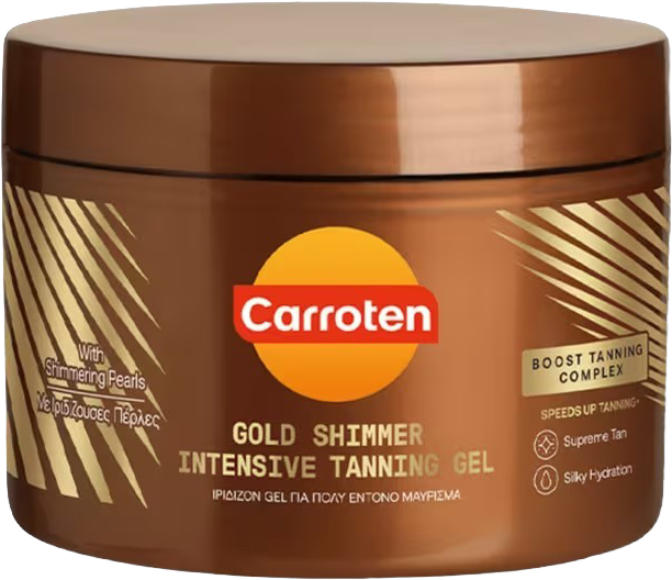 Gold Shimmer Bronzing + Accelerating Tanning Gel -Non-Greasy and Water-Resistant