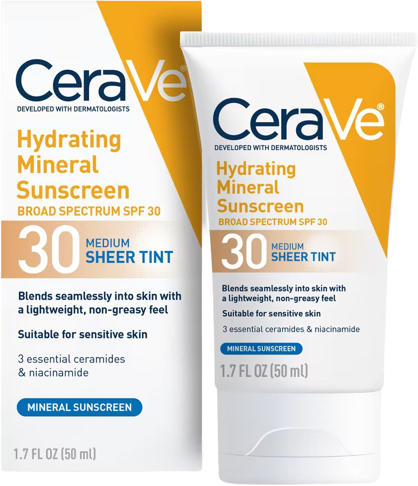 Hydrating Mineral Sunscreen Face Lotion with Sheer Tint SPF 30
