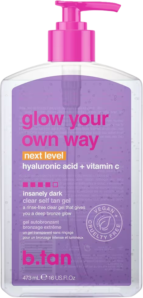 Glow Your Own Way Next Level Insanely Dark Clear Self Tan Gel