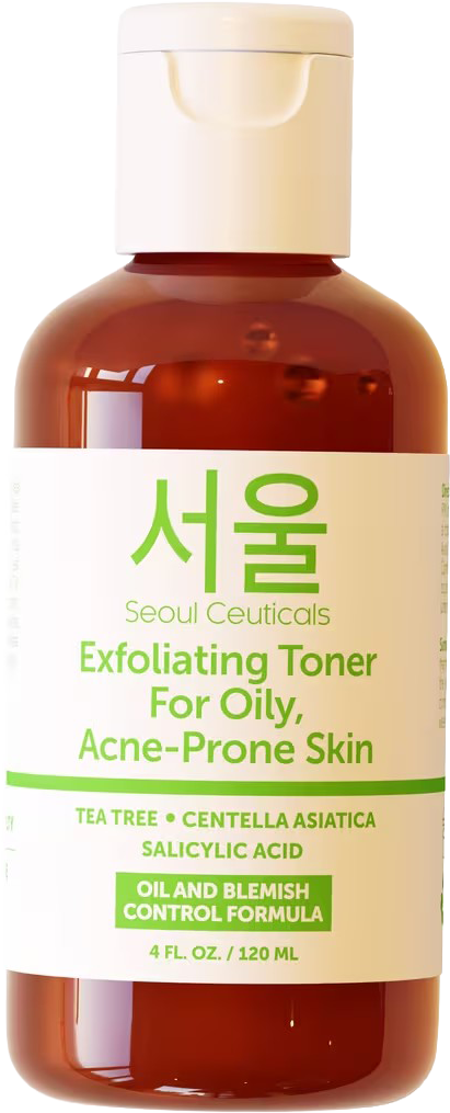 Korean Skin Care Exfoliating Toner for Oily, Acne-Prone Skin