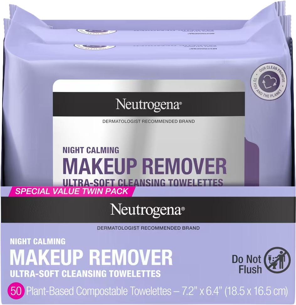 Night Calming Makeup Remover Cleansing Towelettes Twin Pack