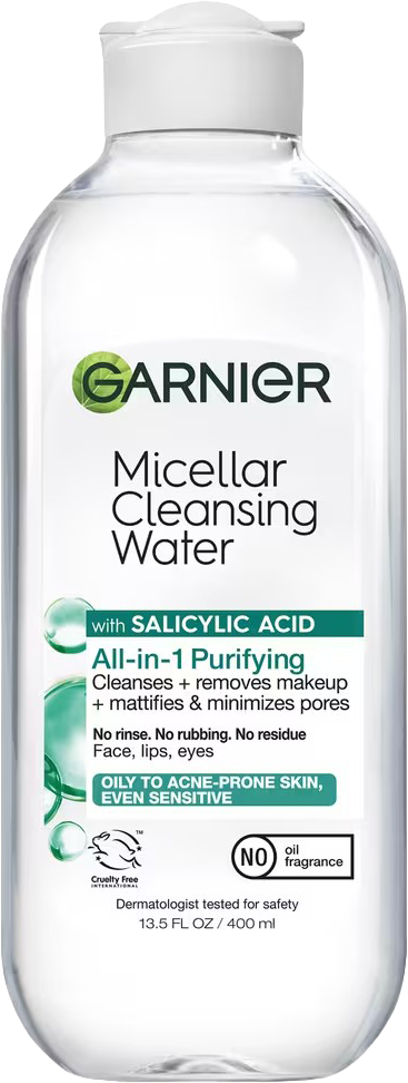 SkinActive Micellar Cleansing Water and Makeup Remover with Salicylic Acid