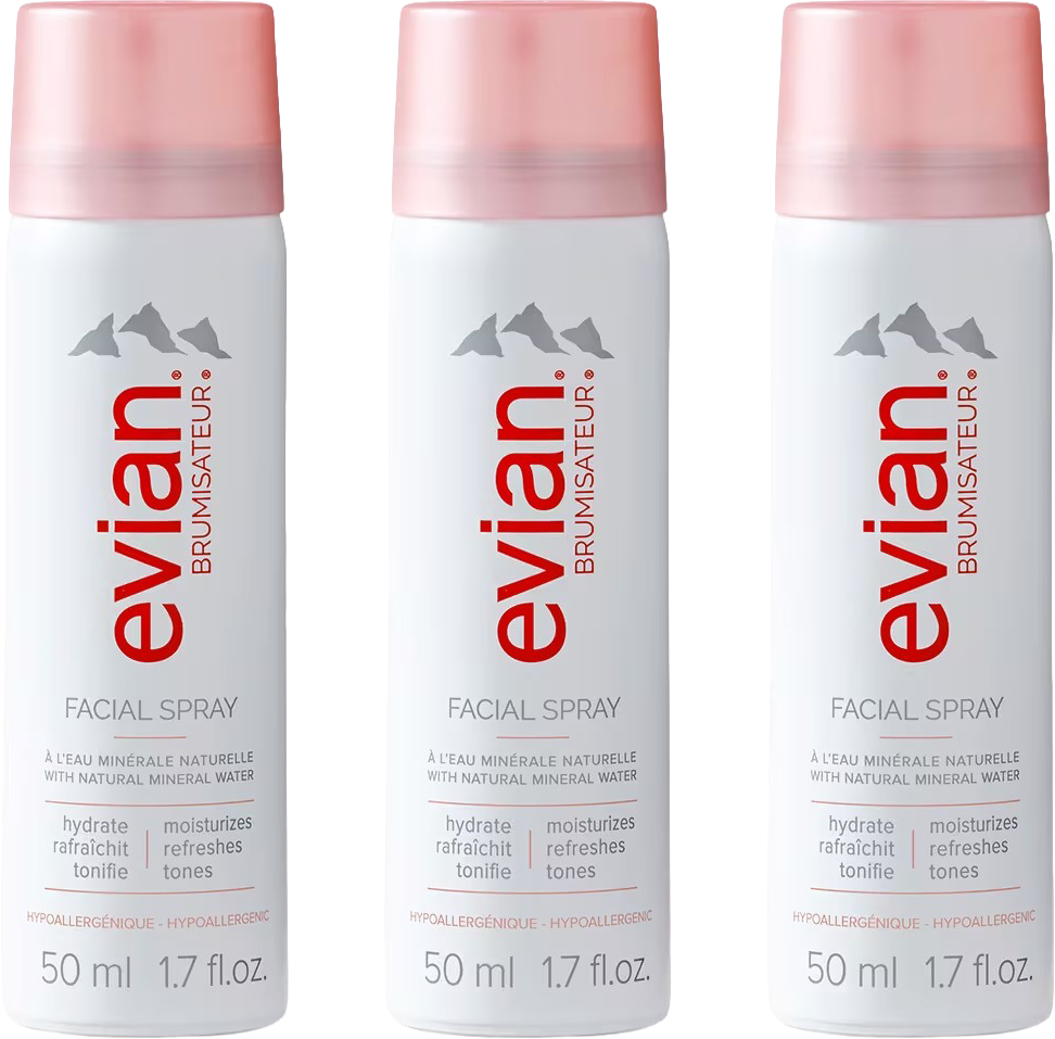 Natural Mineral Water Facial Spray Travel Trio