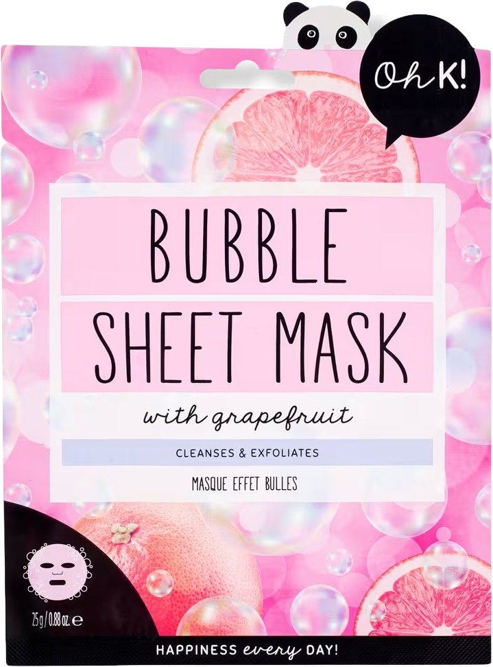 Pink Bubble Sheet Mask with Grapefruit